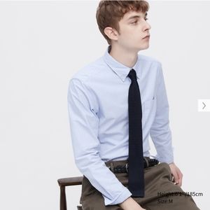 Men's Oxford Striped Slim-Fit Long-Sleeve Shirt from Uniqlo (medium)